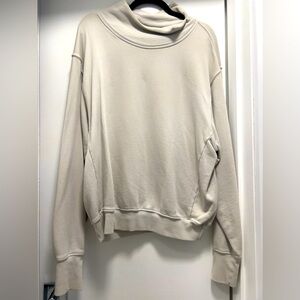 Joah Brown Oversized Turtleneck Sweater in Sahara French Terry color | One Size